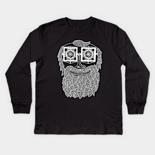 Man with Beard Kids Long Sleeve T-Shirt